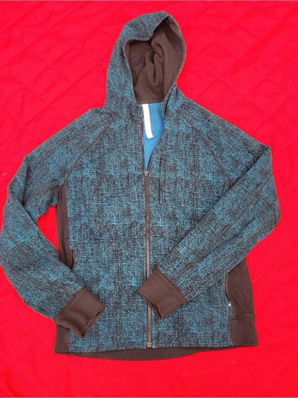 Lululemon Men’s Best Coast Hoodie Size Large Blue Black Full Zip